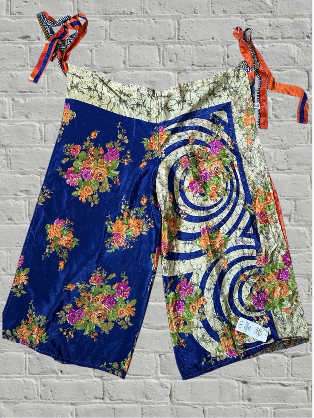 NWT WEVEZ SILK BLEND WRAP PANTS OSFM